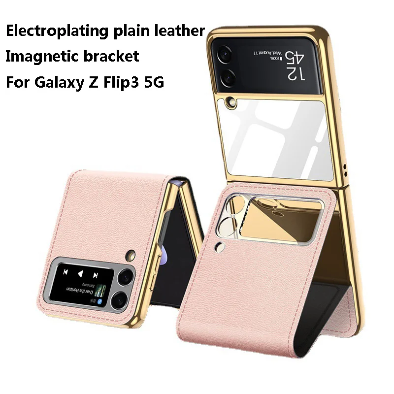 

Простой кожаный магнитный чехол для Samsung Galaxy Z Flip 3, чехол для Galaxy Z Flip 3 Flip3, складной чехол-подставка для flip3 flip 3