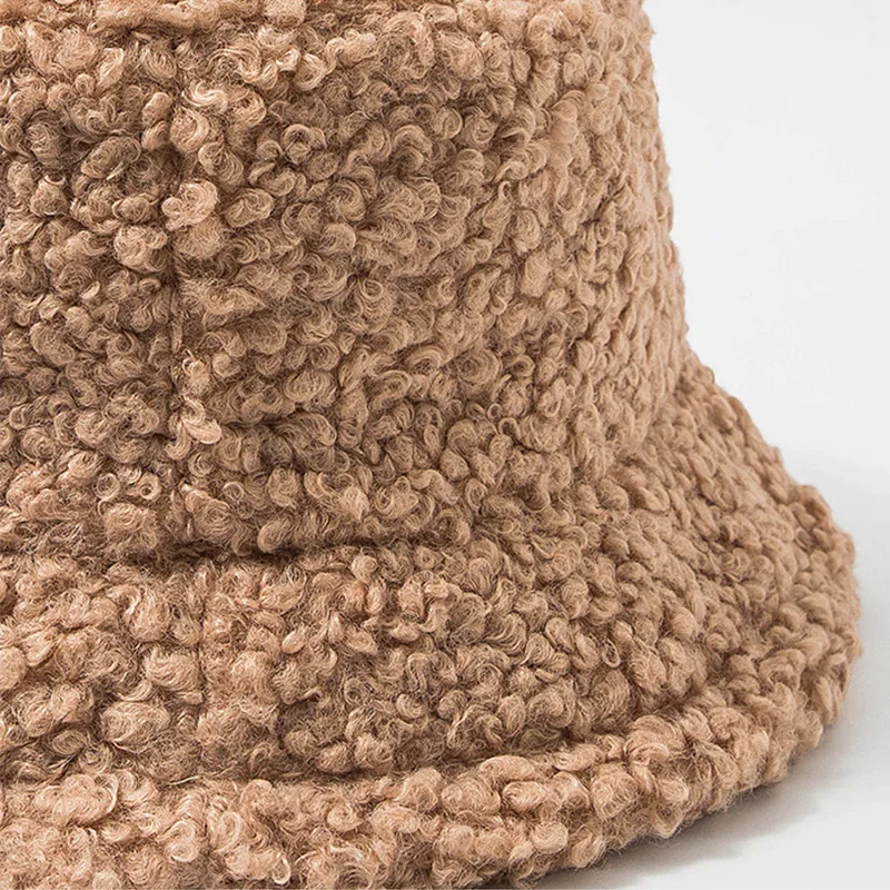 Повседневная однотонная шерстяная Панама из овечьей шерсти для женщин зимняя