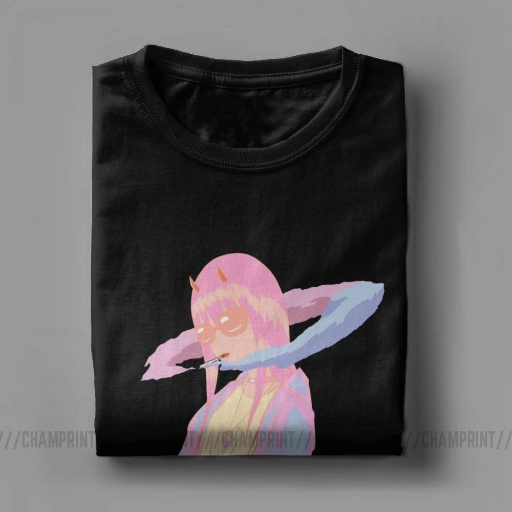 Футболка Darling In The Franxx Zero Two футболка с рисунком вапорволн для мужчин 100% хлопок