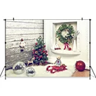 Рождественский фон деревянная стена камин с венком искусственный медведь ковер подарки Декор фон деревянный пол фотобудка