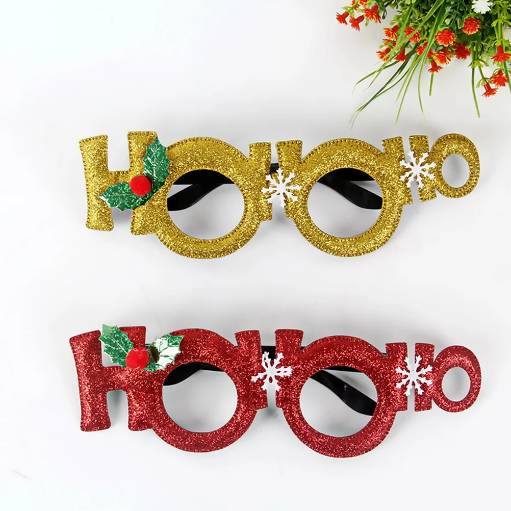 

14pcs Christmas Decorations Cartoons Eyeglasses Frames Adornment Glasses
