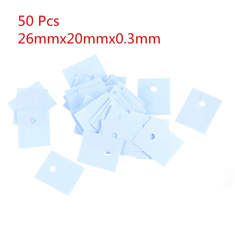 

50 Pcs TO-3P Transistor Insulation Pad Sheet Silicone Insulator 26mmx20mmx0.3mm