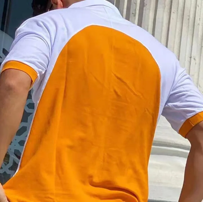 

Men's Polo Shirt Casual Stitching Collar Color Matching Loose Short-sleeved T-shirt Shirt Short-sleeved 2021 Summer New Style