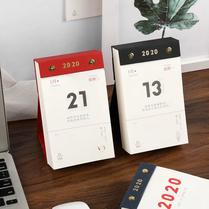 2020 милые однолетние календари настольный мини календарь офисные рабочие График