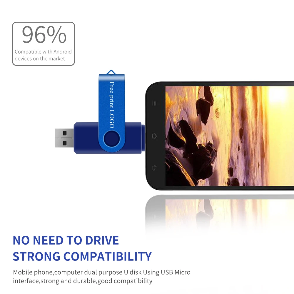 Флешка OTG Смартфон cle Usb флеш накопитель 2 0 32 ГБ Micro 8 Гб 16 64 128 память Бесплатная