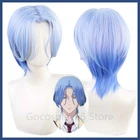 Парик для косплея аниме skспериlanga светильник-голубой градиент короткий прямой средней части муллет термостойкие волосы SK8 the Infinity SK Eight