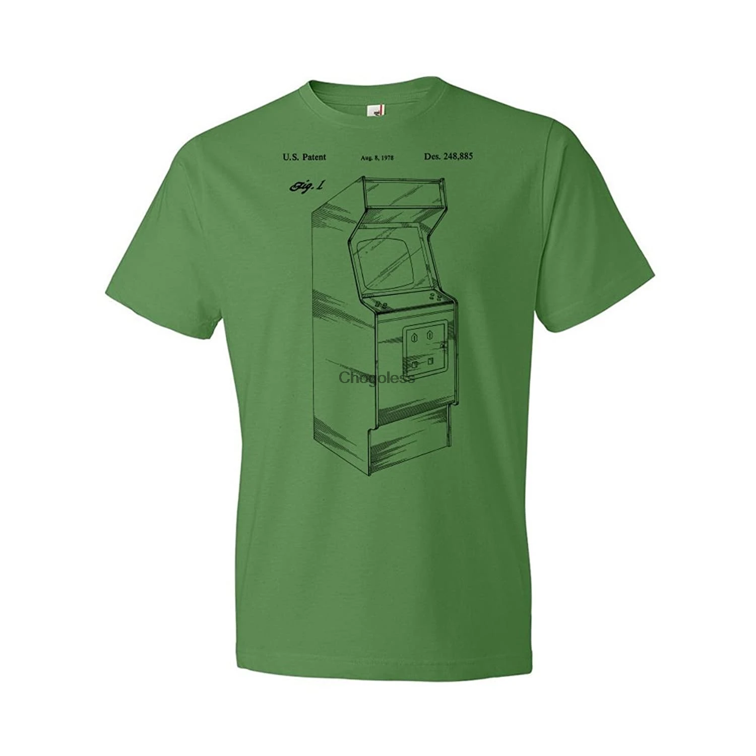 

Arcade Video Game Cabinet T-Shirt Arcade Blueprint Video Game Tee