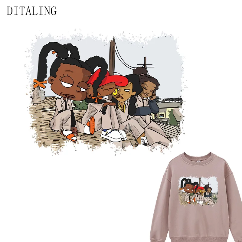 Нашивка Sister на одежду термальная наклейка Черная Женская хлопковая нашивка