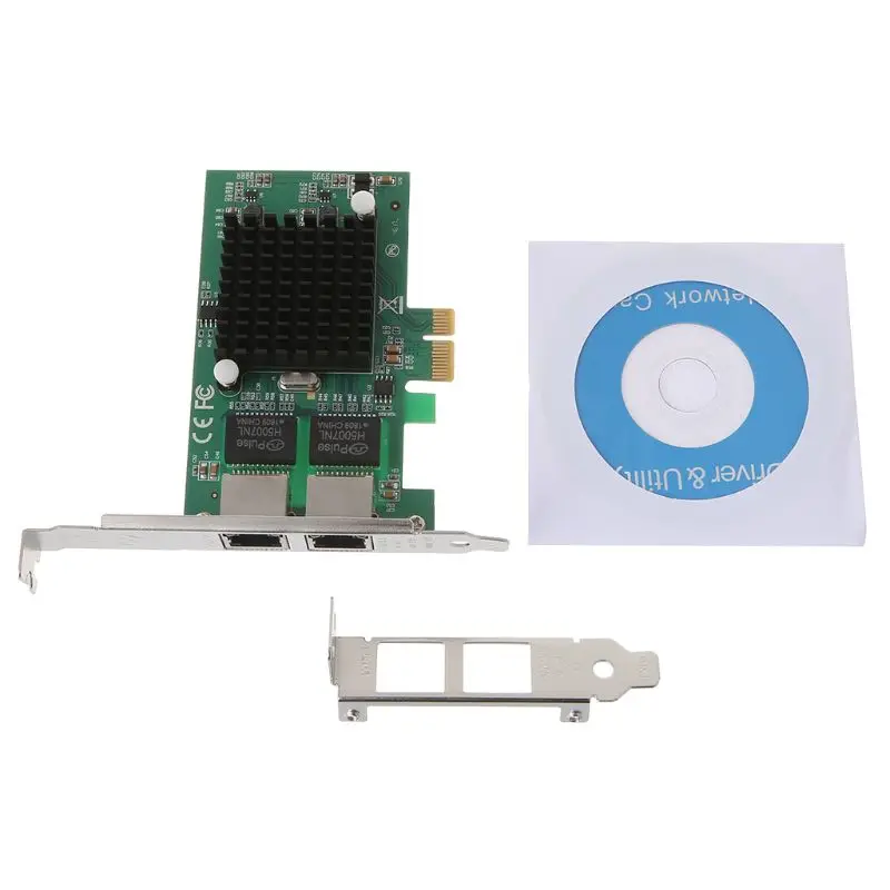 

PCI-Express Dual Port 10/100/1000Mbps Gigabit Ethernet Card Server Adapter NIC EXPI9402PT Controller Intel 82571