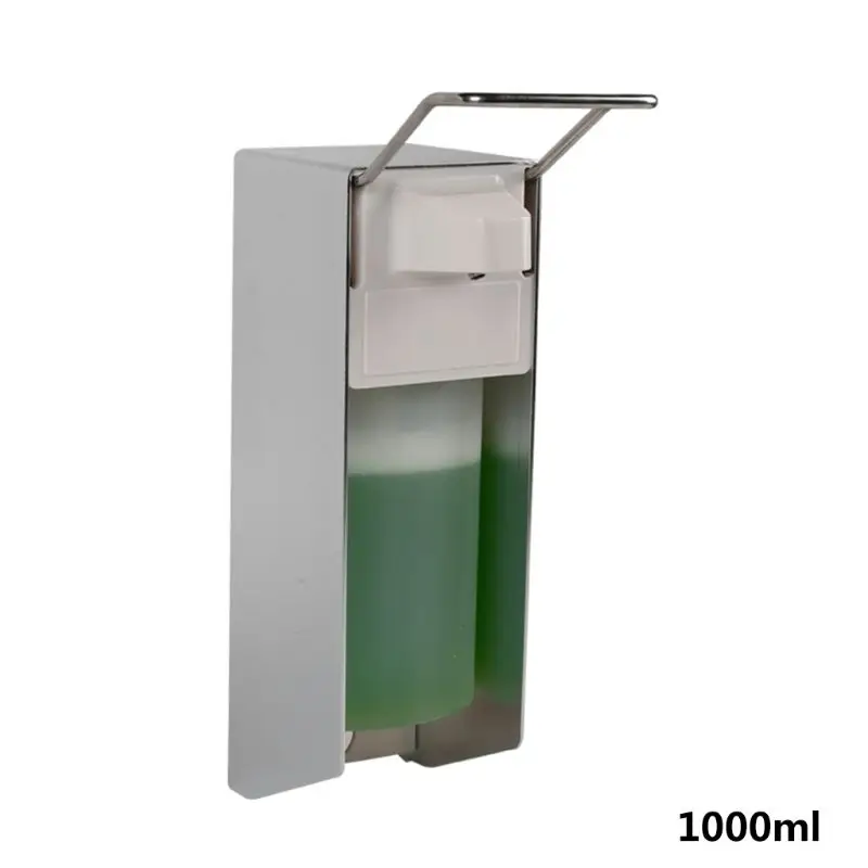 

500mL Manual Soap Dispenser Wall Mounted Elbow Press Soap Dispenser for Dish Liquid Lotion Shower Gel Shampoo Chamber