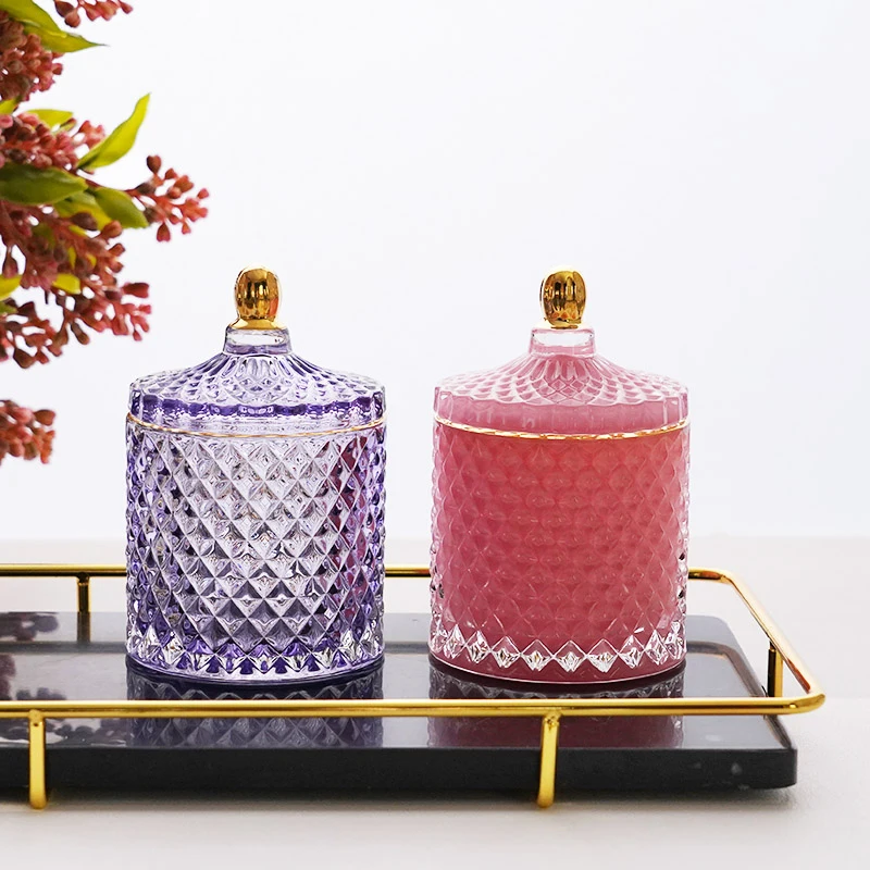 Стеклянная банка для хранения ювелирных изделий элегантная прозрачная сахара