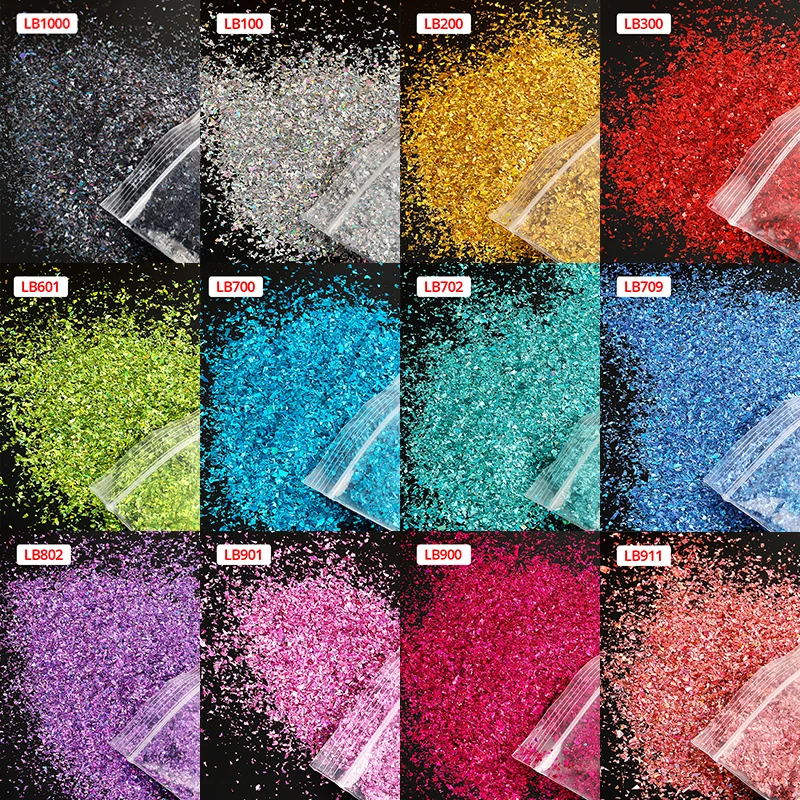 

30 цветов, голографические блестки, 0,4-2 мм, 12 цветов, 1,76 унций