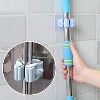 mop storage hanger organizer broom holder no slip gripper self adhesive wall mounted hanger no drilling racks kitchen tools
