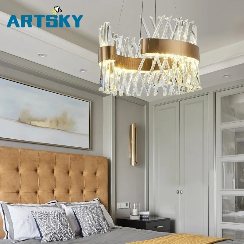 Modern Garden Fence Design LED Semi-circular Crystal Pendant Lights for Restaurant Kitchen Decoration Lighting Fixtures | Лампы и