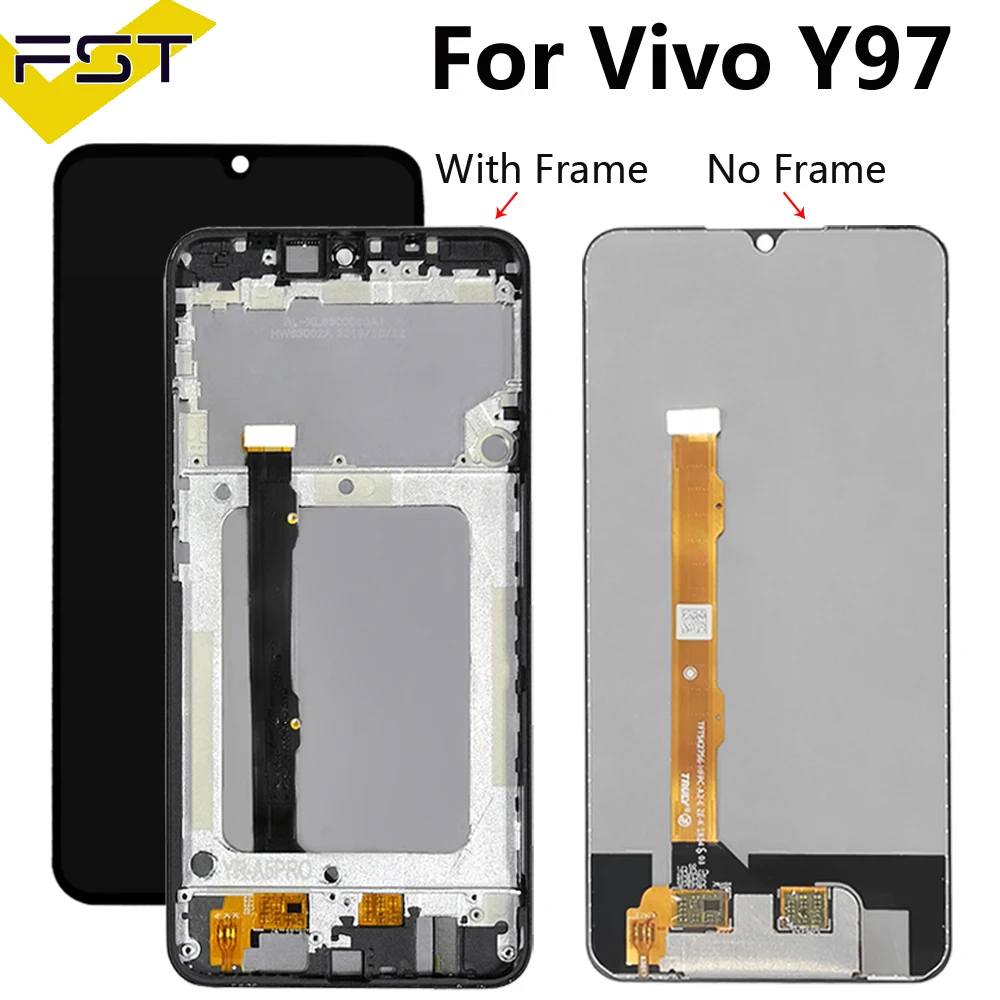 6 3 дюймовый черный ЖК дисплей для Vivo Y97 V11 кодирующий преобразователь сенсорного