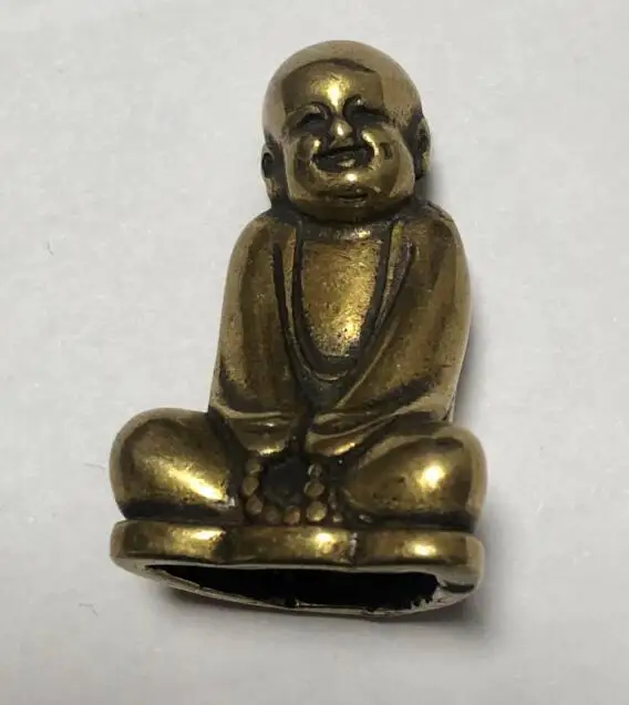 Коллекция китайская латунь резная Amitabha маленькая статуя монаха Будды изысканные