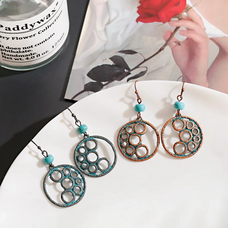 2020 винтажные индийские этнические круглые Висячие серьги для женщин Gypsy Jhumka