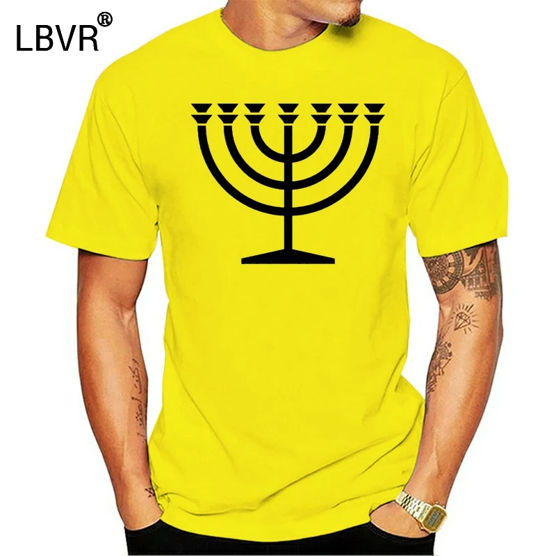 Мужская футболка MENORAH с символами Ханука иврит идиш еврейский джудаизм