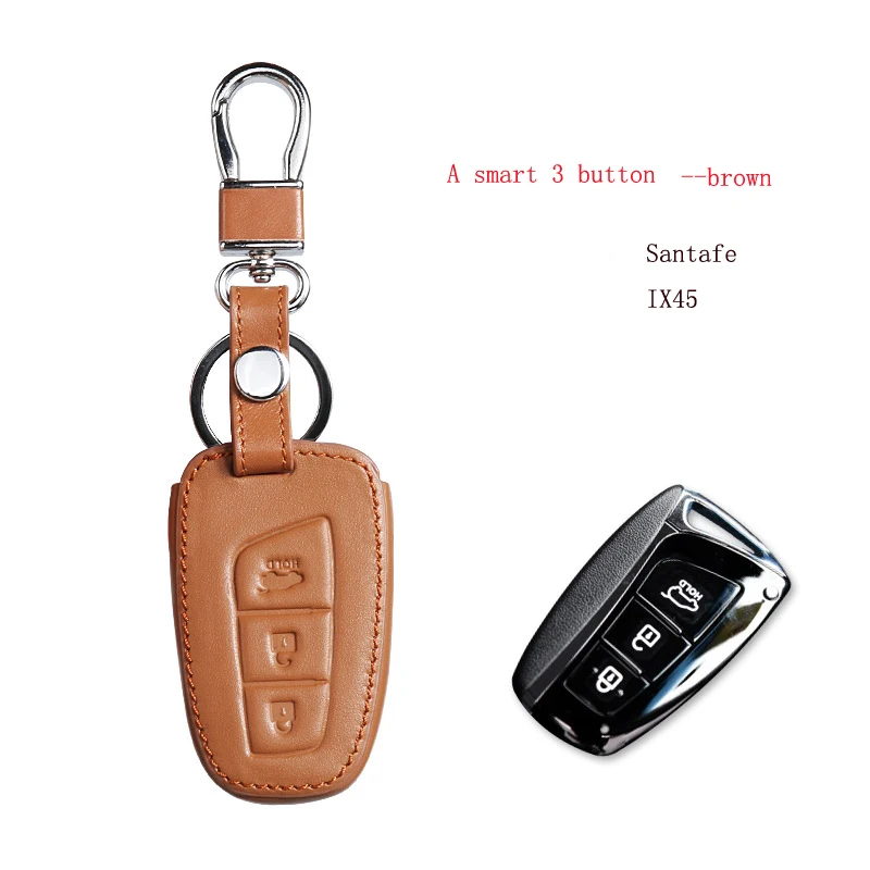 Кожаный чехол для автомобильного ключа с дистанционным управлением Hyundai Tucson IX35