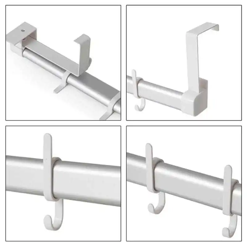 

Wall mounted hanger hooks rack bathroom utensil hanging towel bags rack hat with five removable hooks organizer's hanger