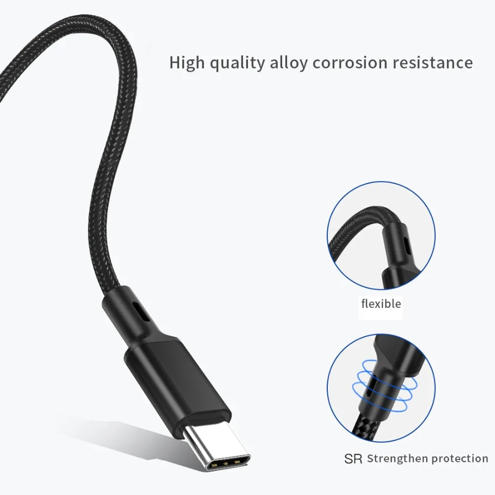 3 в 1 USB кабель для мобильного телефона Micro usb type C зарядный кабель для смартфона зарядный кабель Micro зарядный usb-шнур