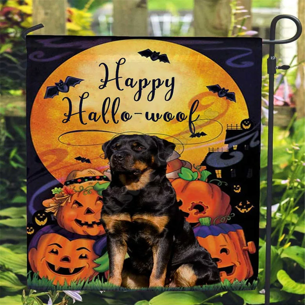 Счастливая фотография 3D полная печать садовые флаги подвесной домик флаг