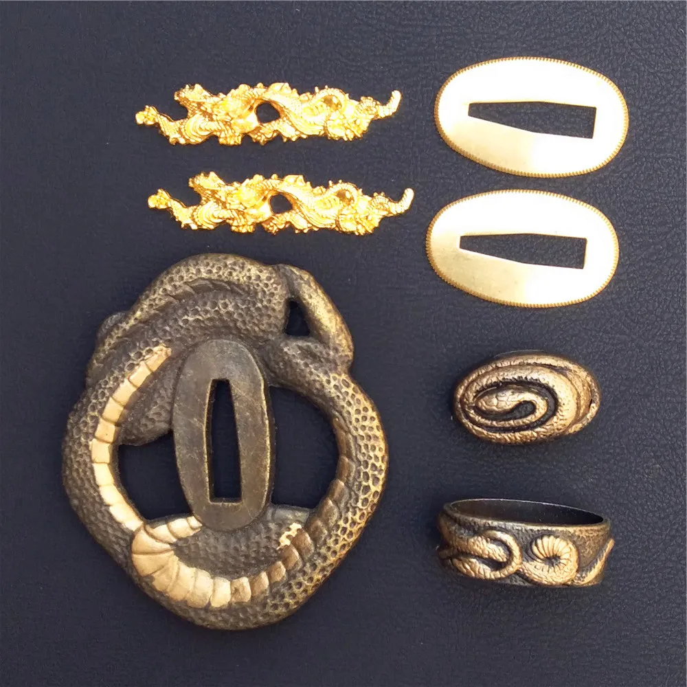 Набор змеиной тематики искусственный японский самурайский меч Цуба для катания