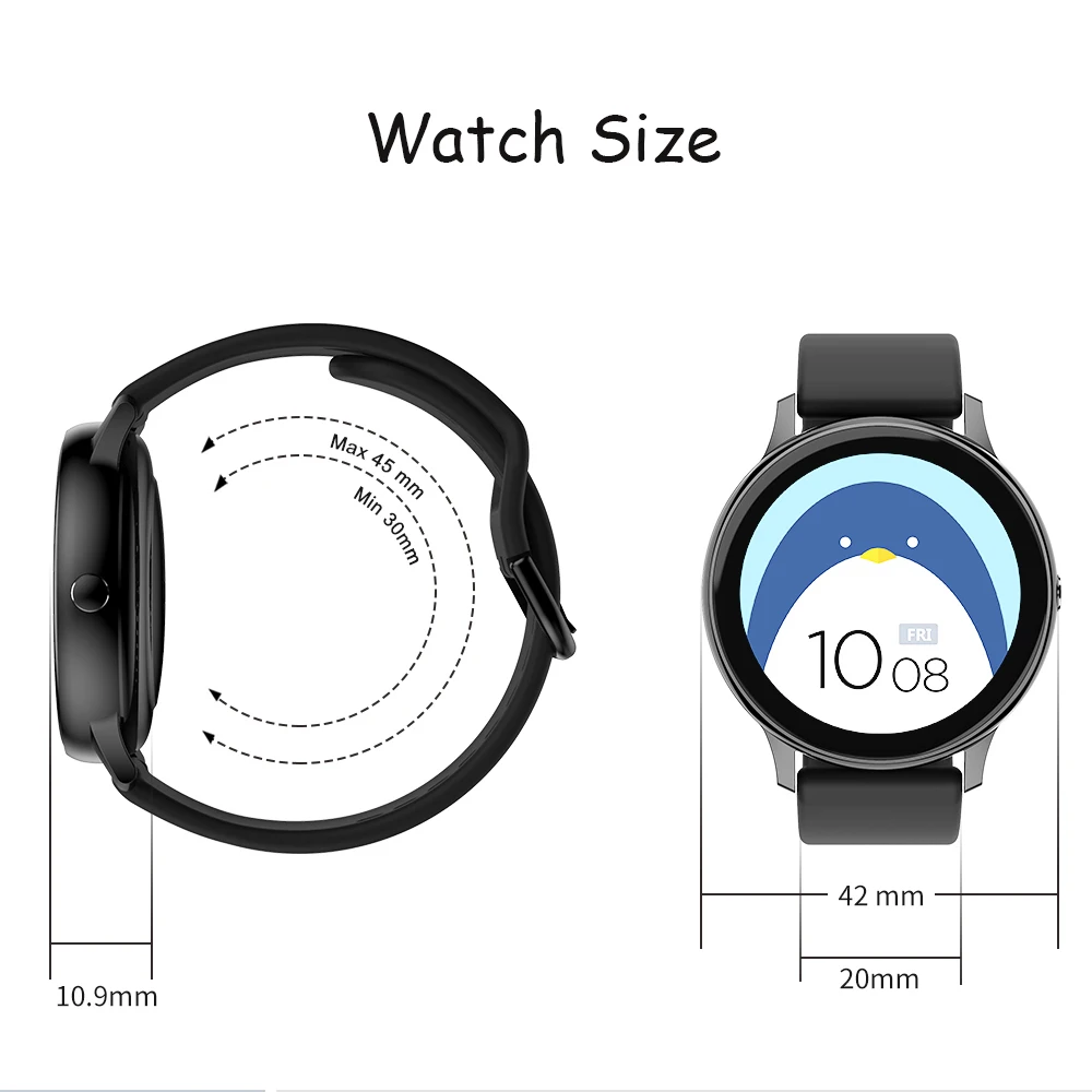 Женские Смарт-часы Lokmat Time круглый дисплей с круговым дисплеем мужские спортивные