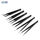 Антистатическая паяльная пинцеты антистатические Нержавеющаясталь Пинцет Инструменты для ремонта промышленных высокой точности изогнутый припоя обслуживание инструмента