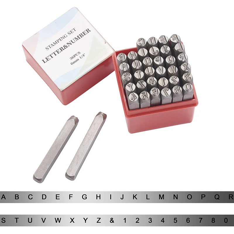 

36Pcs Iron Seal Letter A-Z Number 0-9 Combination DIY Black Seal Iron Stamp