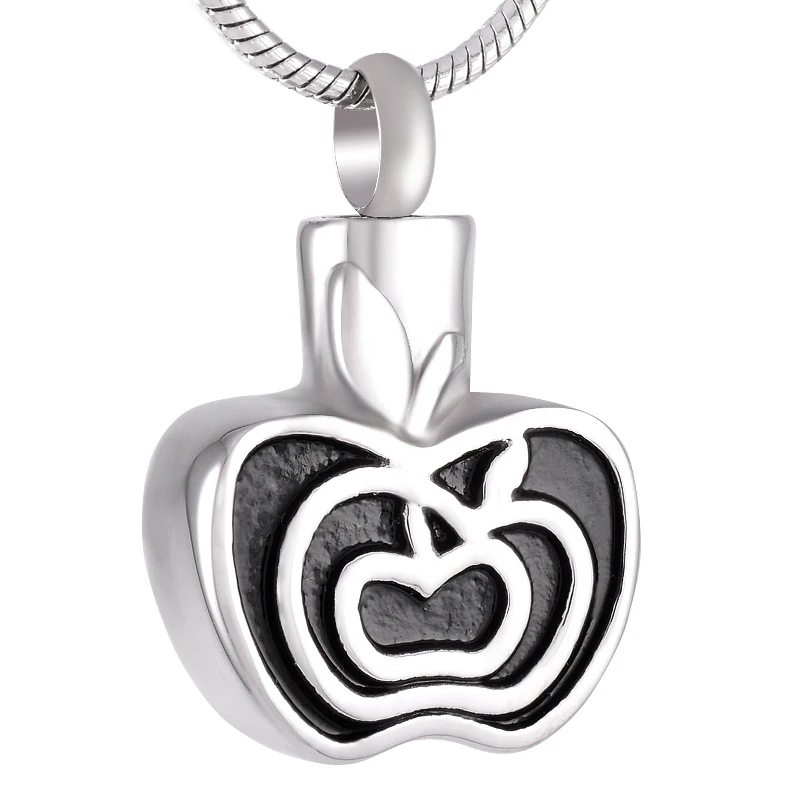 

Цепочка для кремации/золото/розовое золото/черная из нержавеющей стали, памятная урна с яблоком, подвеска-сувенир, ювелирные изделия с