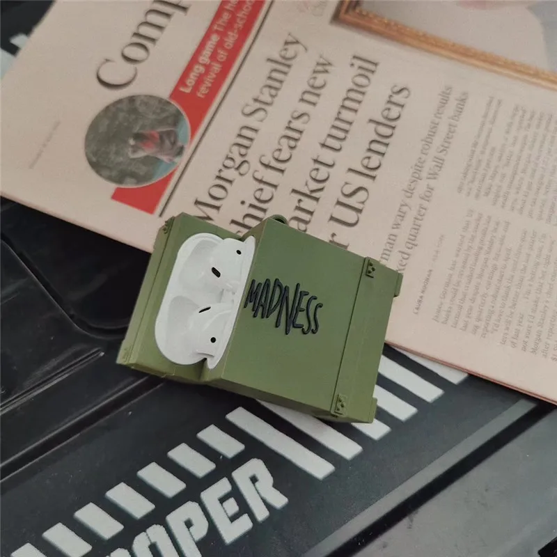 Популярный бренд камуфляжная Военная коробка Сверхмощный чехол для Apple Airpods 2 1