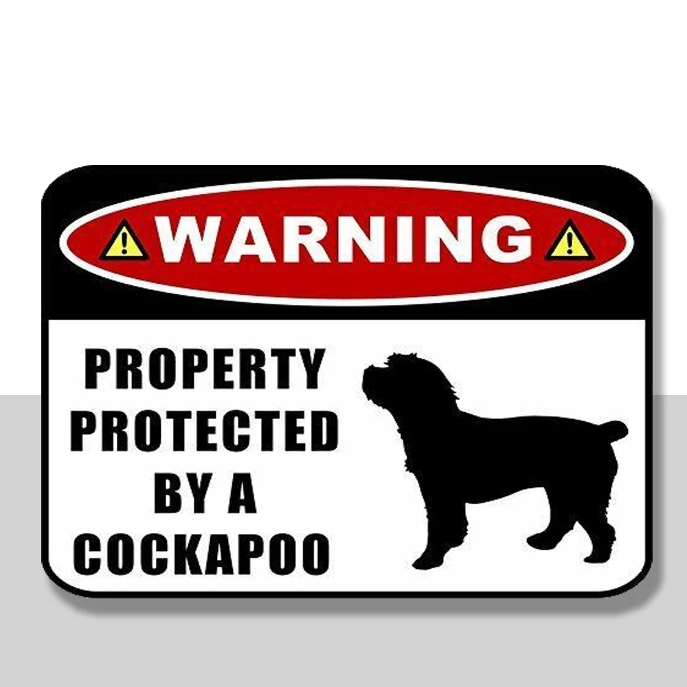 

Предупреждение ющий знак ламинированной собаки, защищенный силуэтом Какаду