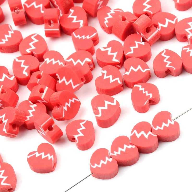 Бусины из полимерной глины в форме сердца | Украшения и аксессуары