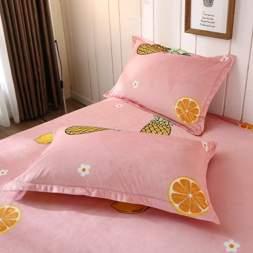 Хрустальные бархатные простыни для дома розовый ананас зимняя фланелевая теплая