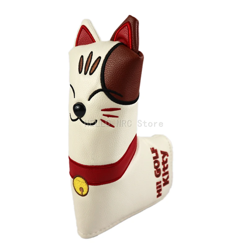 

NRC Golf Club Head Covers Putter Blade Mallet Headcover Magnetic Closure Lovely Cartoon Animal Cat Lucky Kitty