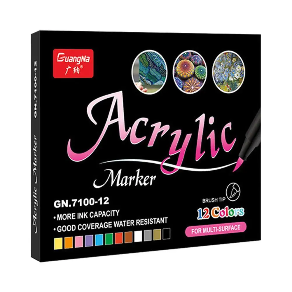 Акриловые маркеры 36 цветов акриловые для рисования ручки рождественского