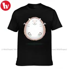 Футболка с изображением ежика, Мужская футболка из 100% хлопка с рисунком, базовая футболка с короткими рукавами, большие размеры