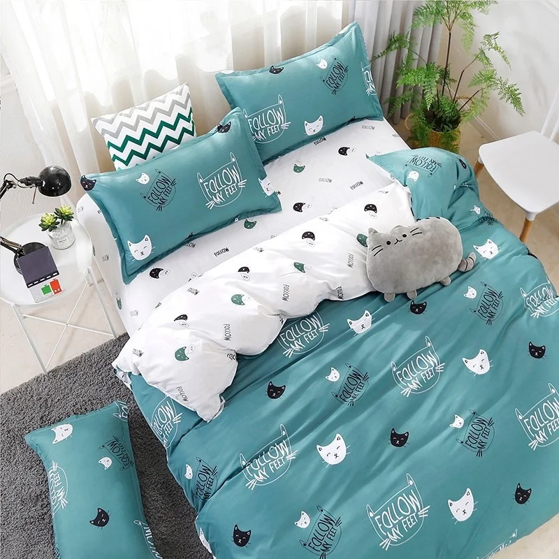 

3/4pcs Cartoon Animals Bedding Covers Sets Boy Kid Teen Girl Duvet Cover Pillow Case Bed Sheet King Queen Twin Home Textiles