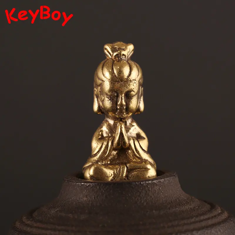 Винтажная латунная подвеска ручной работы Guan Yin аксессуары ювелирные изделия