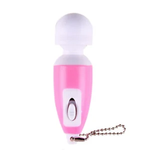 Миниатюрная Массажная палочка для снятия стресса, электронный брелок-кольцо, Массажер всего тела с кнопкой, случайный цвет SN-