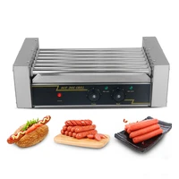 7 rollers electric sausage grill hot dog roller grill stainless steel hot dog machine 220v 240v