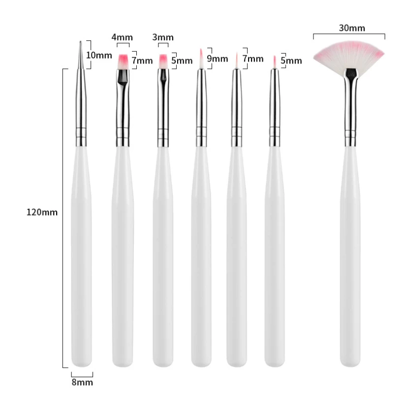 

7 Pcs Fondant Cake Brush Pen Baking Accessories Multifunction Icing Pastry Cookie Cupcake Painting Sugarcraft Tools