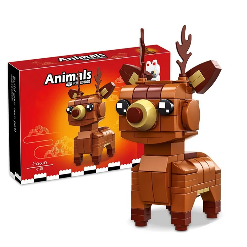 2021 создатель города животное корова КРС пантера тигр панда Жираф Лев Brickheadz