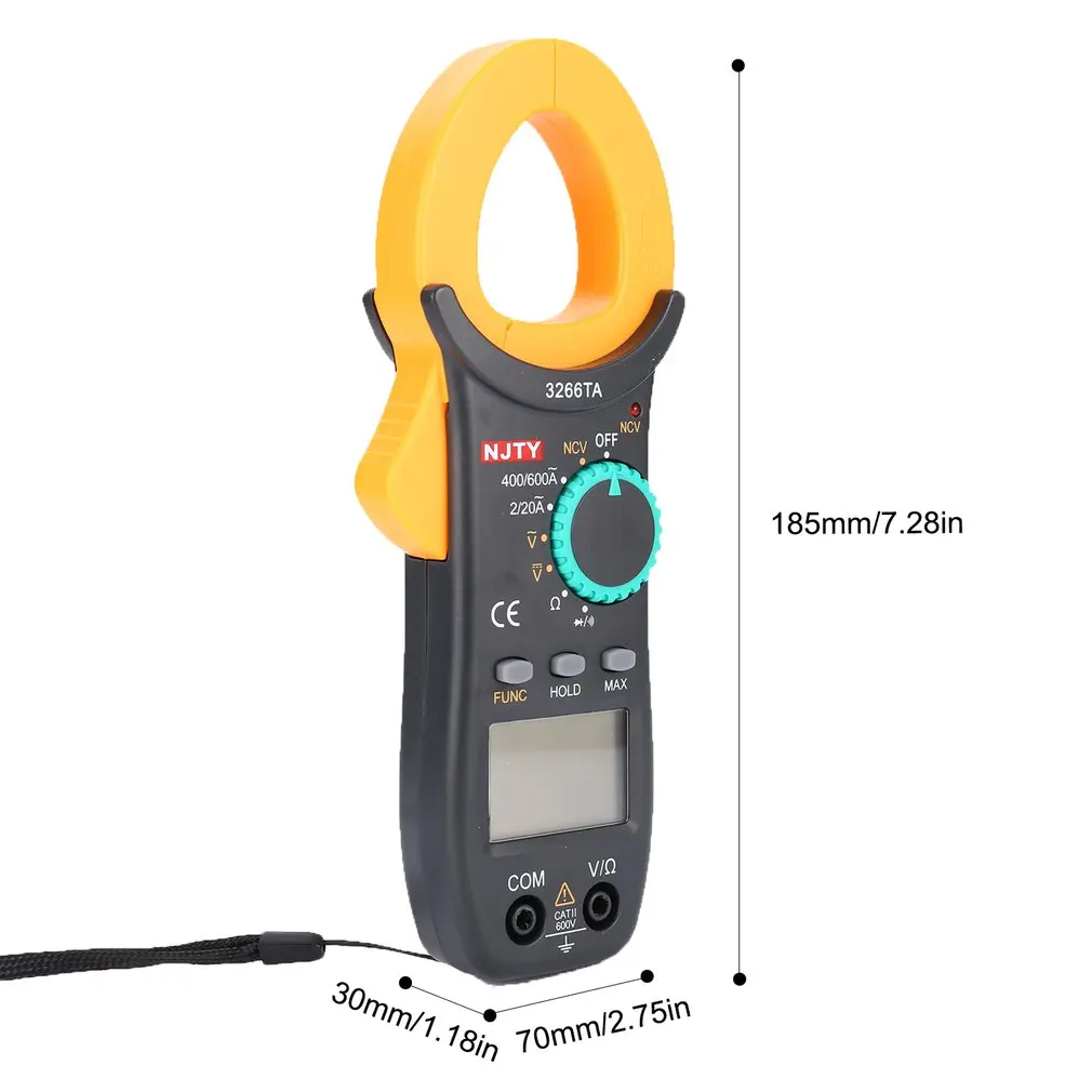 

Digital Clamp Meter NJTY T-36C D/C-AC Volt Amp Multimeter Mini Ammeter Current Multitester Voltage Tester Electric Meter