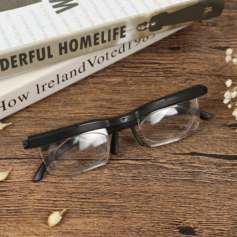 

Vision Focus Adjustable TR90 Reading Glasses Myopia Eye Glasses -6D To +3D Variable Lens Correction Binocular Magnifying