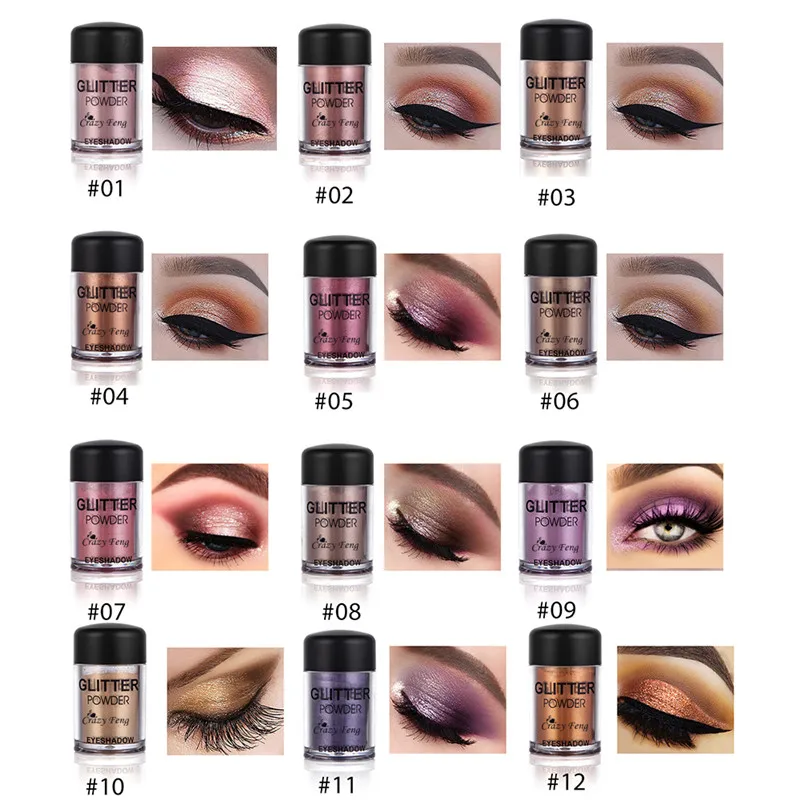 12 цветов мерцающие долговечные одноцветные тени для век женщин и девочек макияж