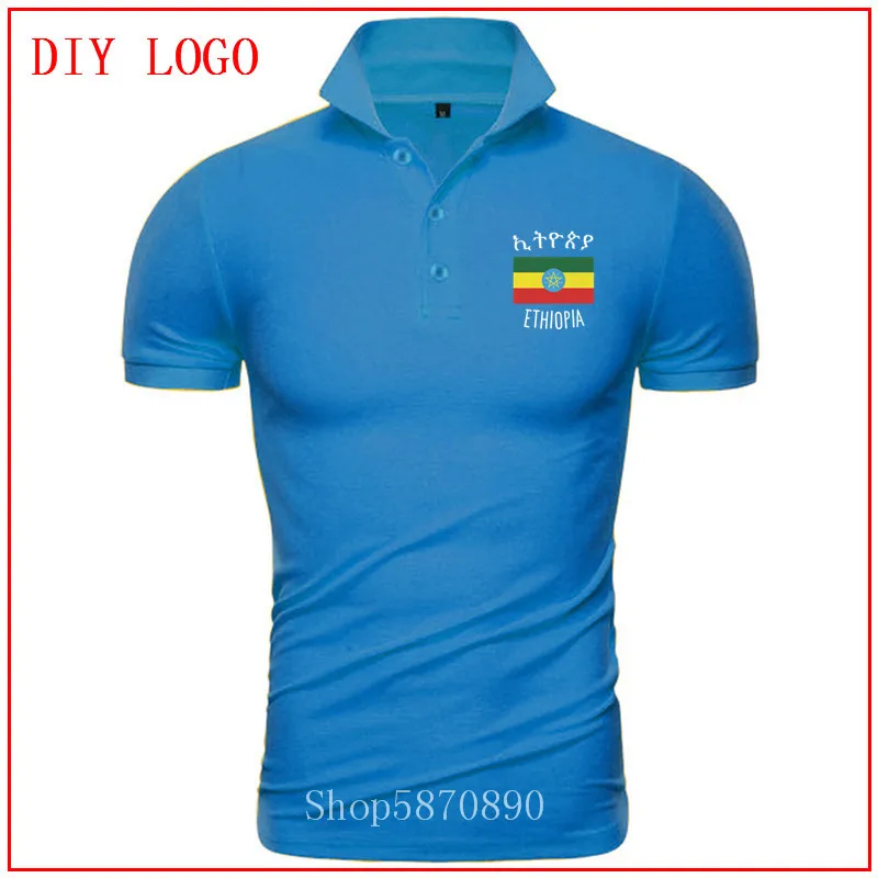 Женская футболка с флагом Эфиопии Мужская повседневные хипстерские топы рубашка
