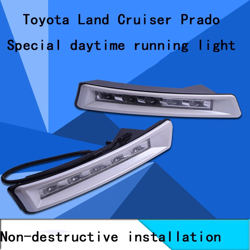 ECAHAYAKU 12 В Автомобильный светодиодный DRL для Toyota Prado FJ150 LC150 Land Cruiser 2700/4000 2010 2011 2012 2013