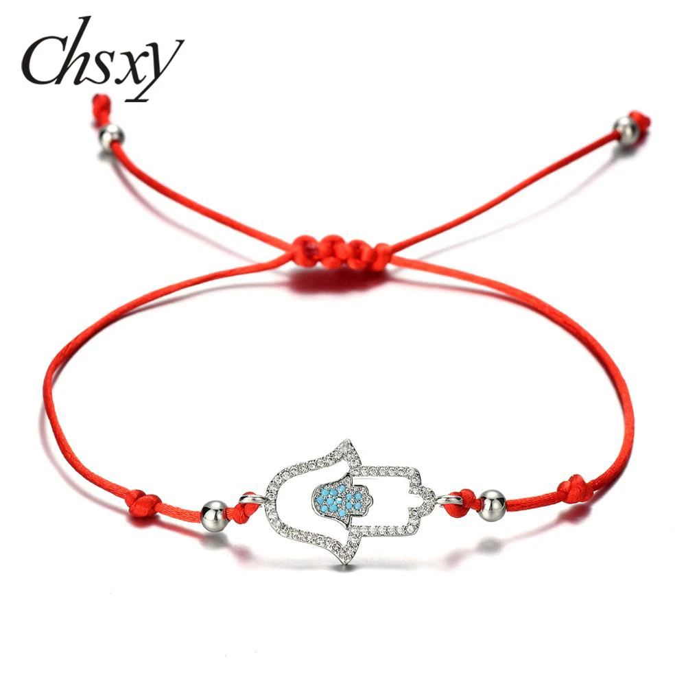 CHSXY турецкий Фатима ручной AAA кубический цирконий Шарм браслет 3 цвета